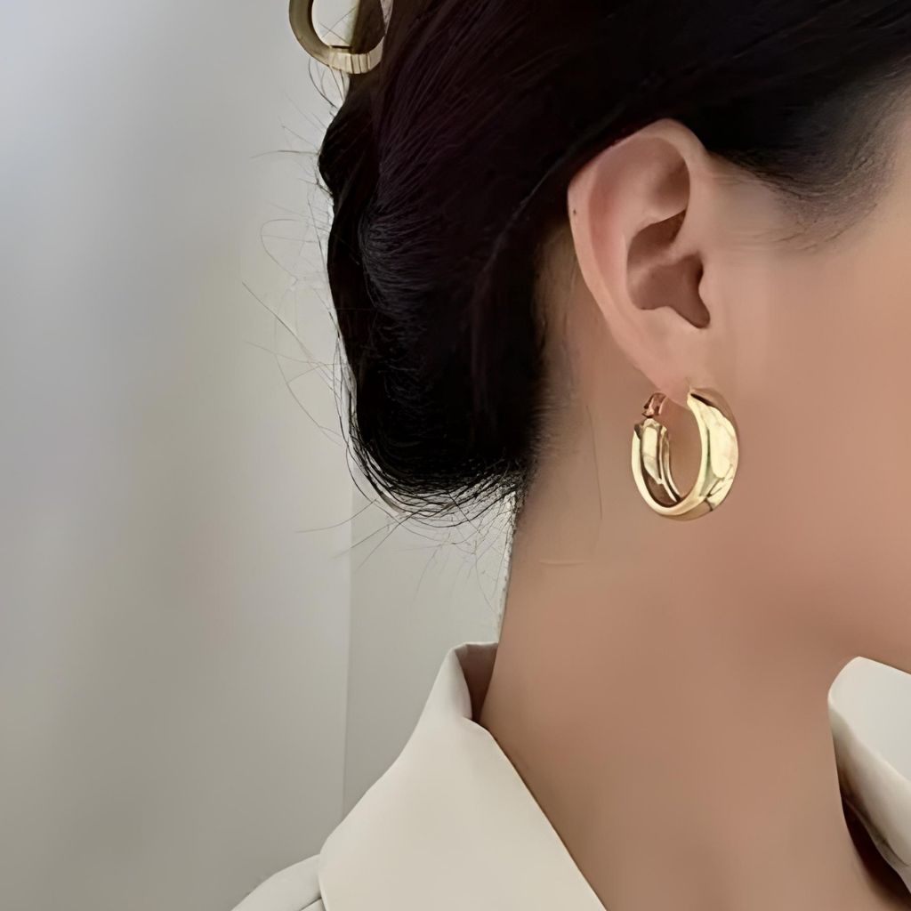 ARGOLLAS ACERO DORADA AHUECADA