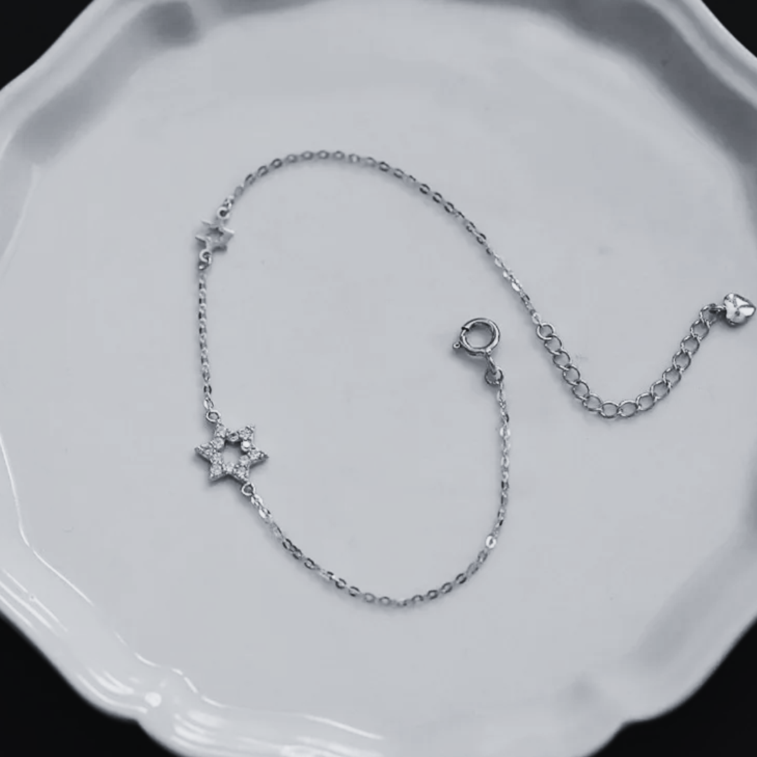 PULSERA DE PLATA ESTRELLA DE DAVID