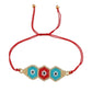 PULSERA MIYUKI ROJA 3 OJOS