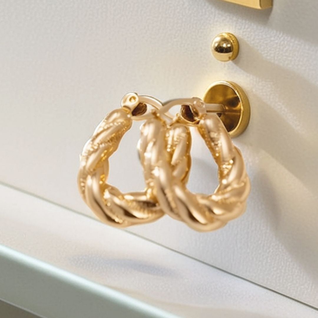 ARGOLLAS ACERO QUIRÚRGICO BAG GRANDES DORADOS