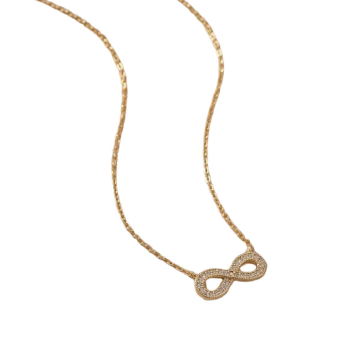 COLLAR DE PLATA BAÑADO EN ORO PEQUEÑO INFINITO.