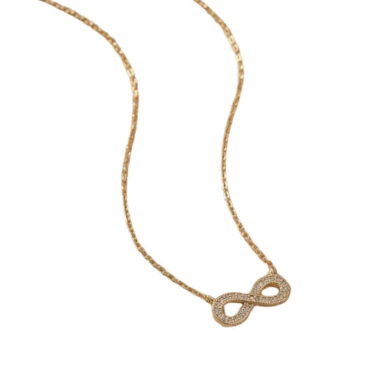 COLLAR DE PLATA BAÑADO EN ORO PEQUEÑO INFINITO.