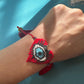 PULSERA MIYUKI ROJA CON CORAZON - OJO DEPROTECCION