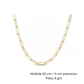 COLLAR DE ACERO QUIRÚRGICO BAÑADO EN ORO CLIP DE ESLABONES.