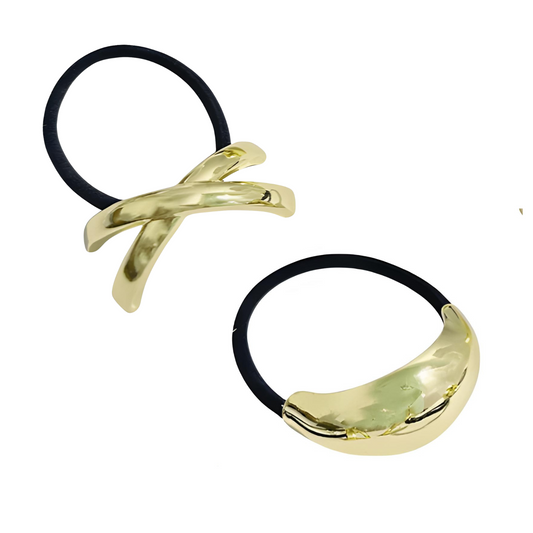 SET DE COLETS PARA PELO DORADOS - 2 UNIDADES.