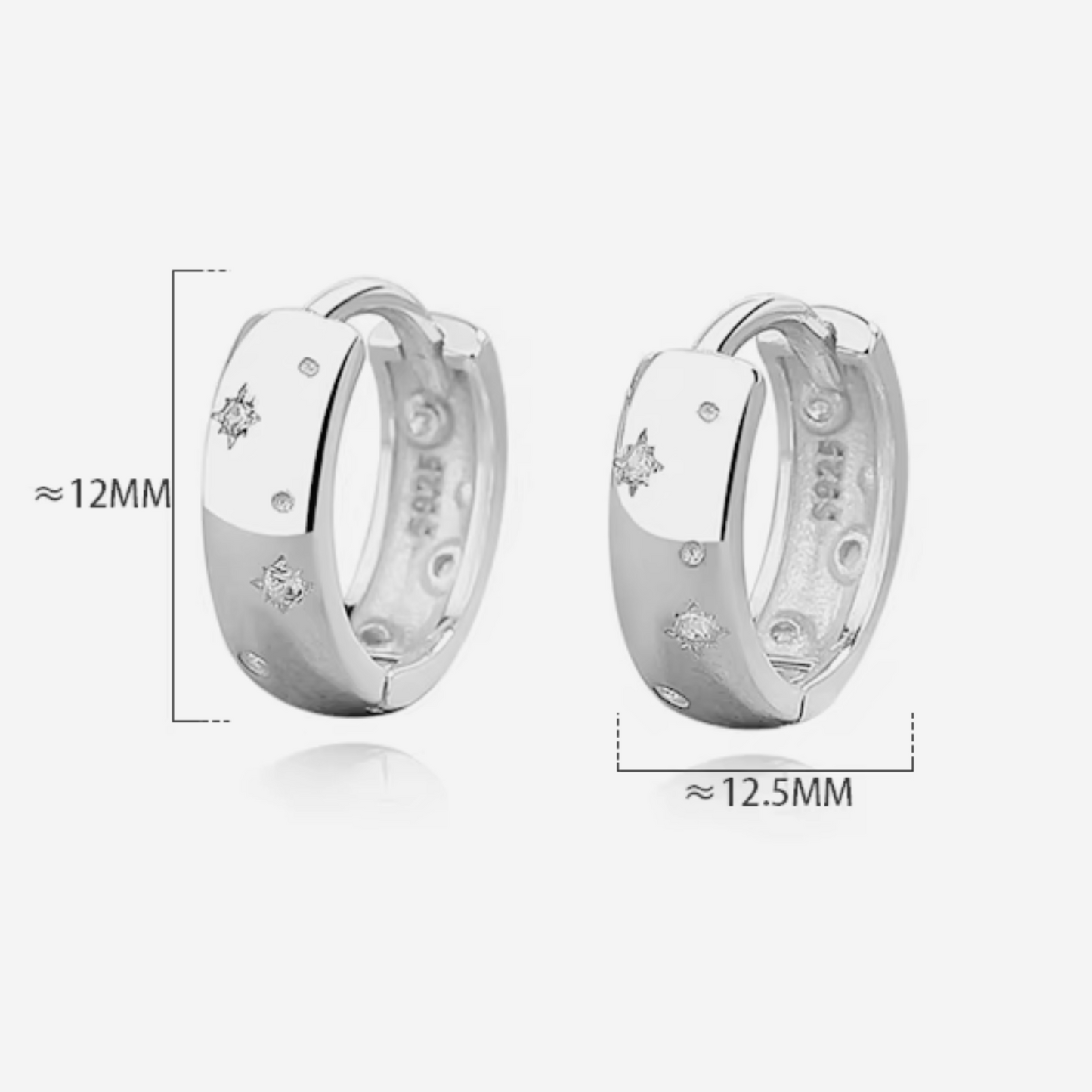 ARGOLLAS DE PLATA DESTELLOS.