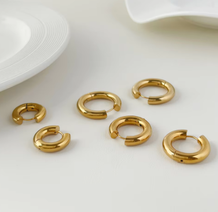 ARGOLLAS ACERO QUIRÚRGICO DORADA (16mm)