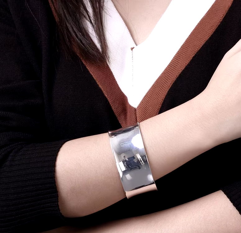 PULSERA ESCLAVA GRUESA PLATEADA