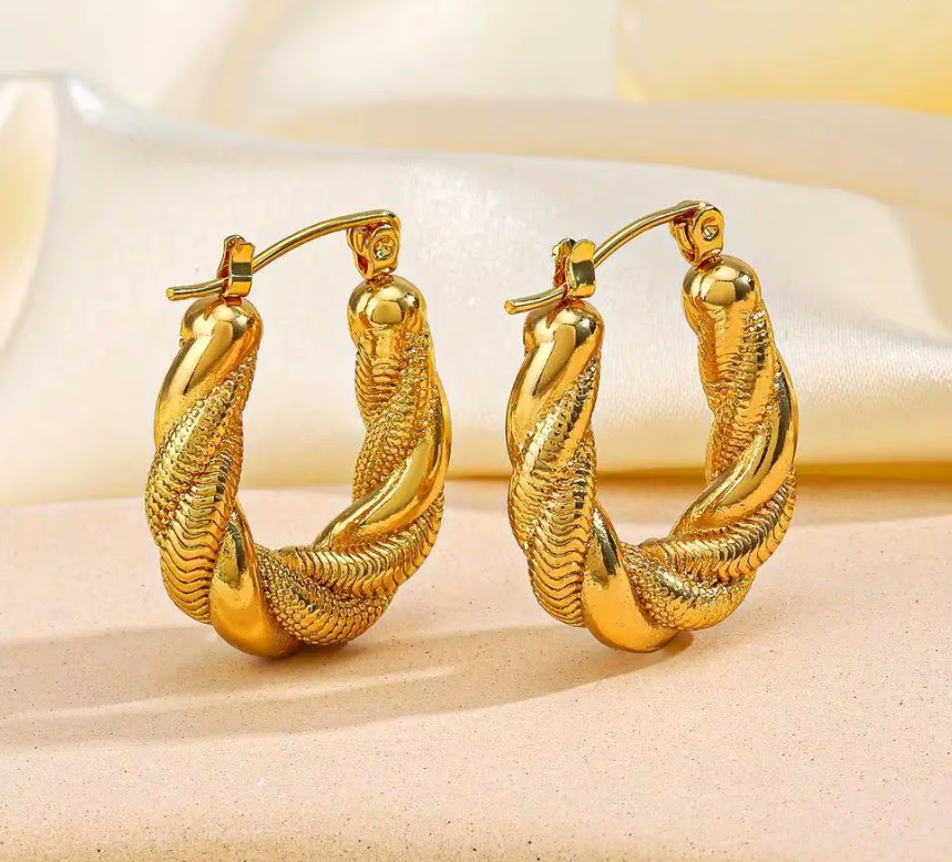 ARGOLLAS ACERO QUIRÚRGICO BAG GRANDES DORADOS