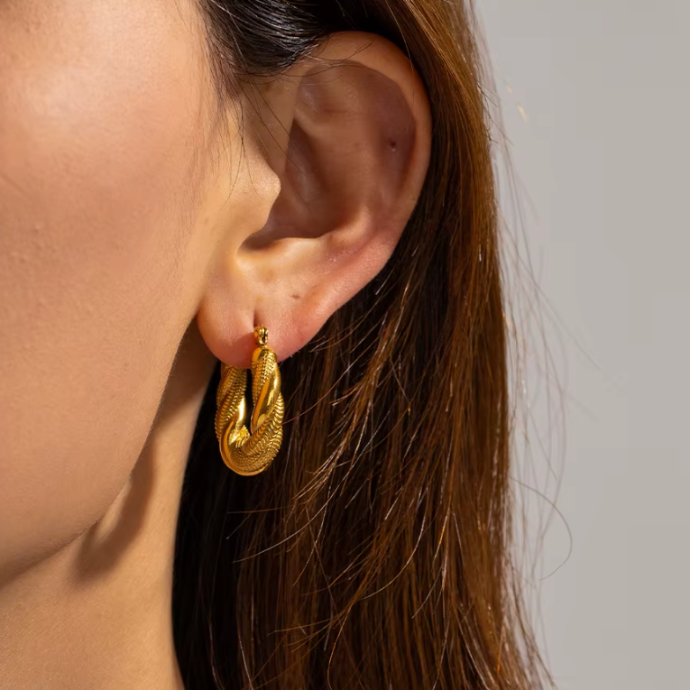 ARGOLLAS ACERO QUIRÚRGICO BAG GRANDES DORADOS