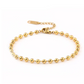 PULSERA ACERO QUIRURGICO GOLD BEADS