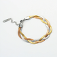 PULSERA ACERO QUIRURGICO TRENZA 3 COLORES