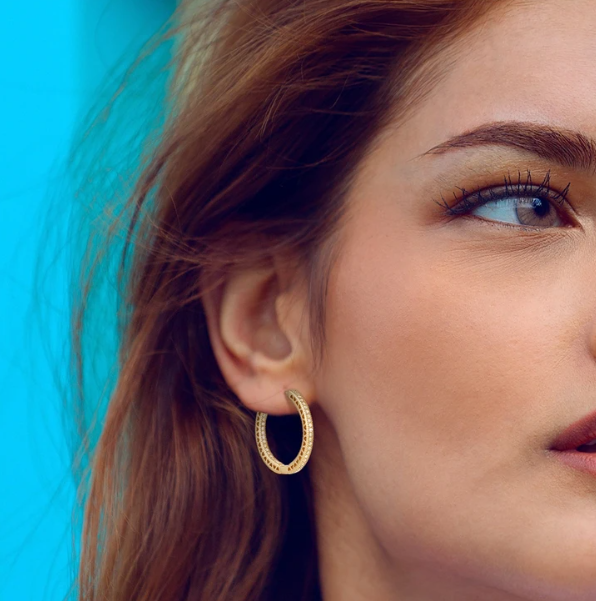 ARGOLLAS DE PLATA BAÑADAS EN ORO MAXI