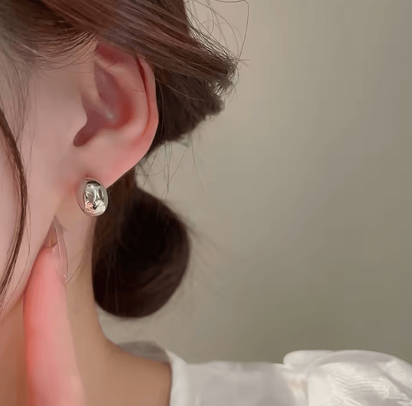 AROS PLATEADO DE ACERO GOTAS MEDIANAS.