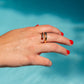 ANILLO ACERO QUIRÚRGICO DORADO LÍINEA