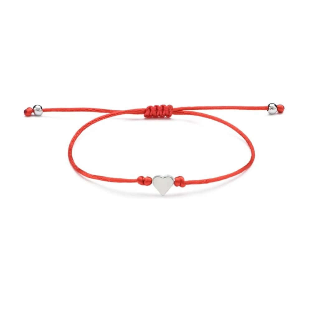 PULSERA BIJOUX CORAZON PLATEADO.