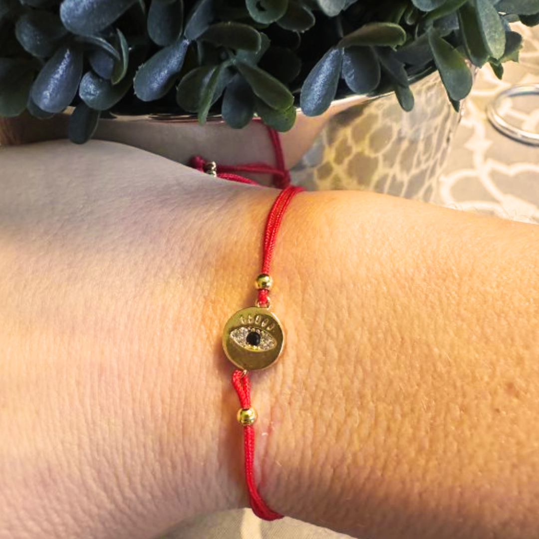 PULSERA BIJOUX ROJA OJO CIRCULAR