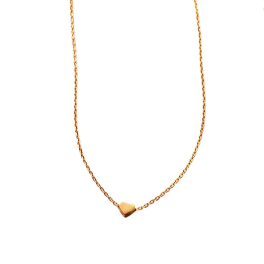 COLLAR DE PLATA BAÑADO EN ORO MINI HEART