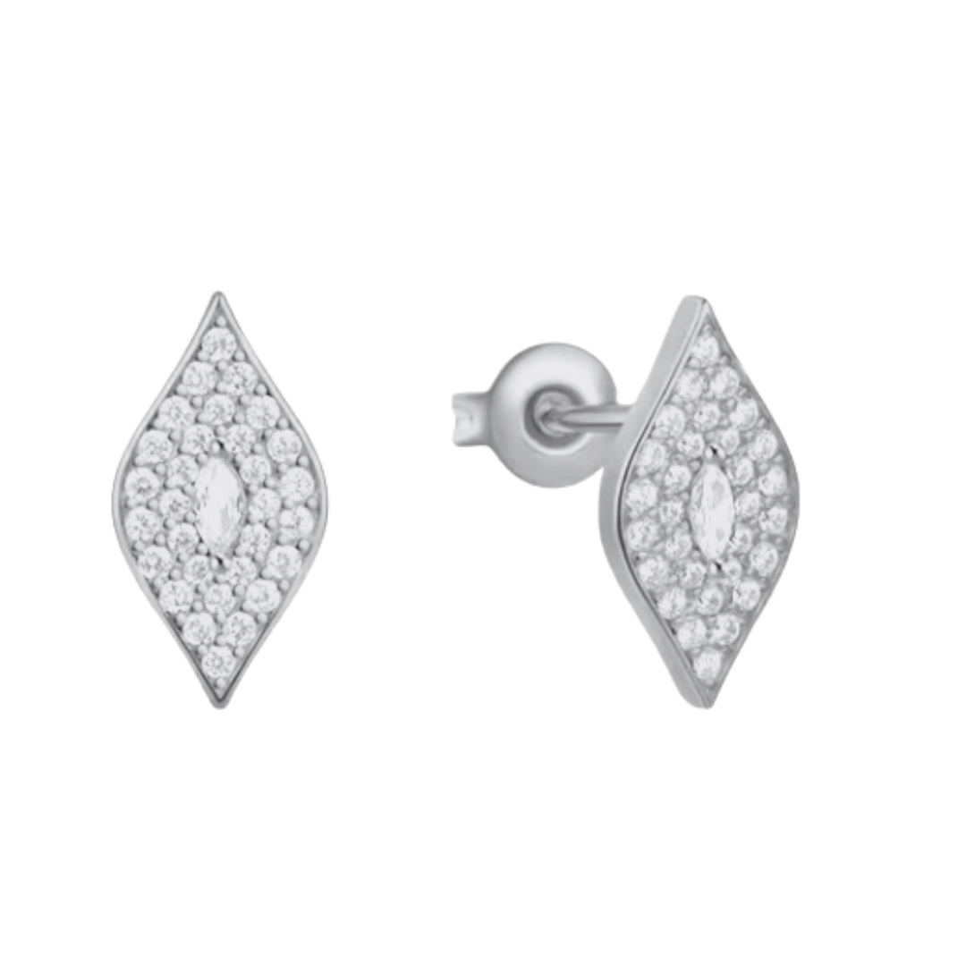 AROS DE PLATA 925 OJO TURCO BRILLANTE.