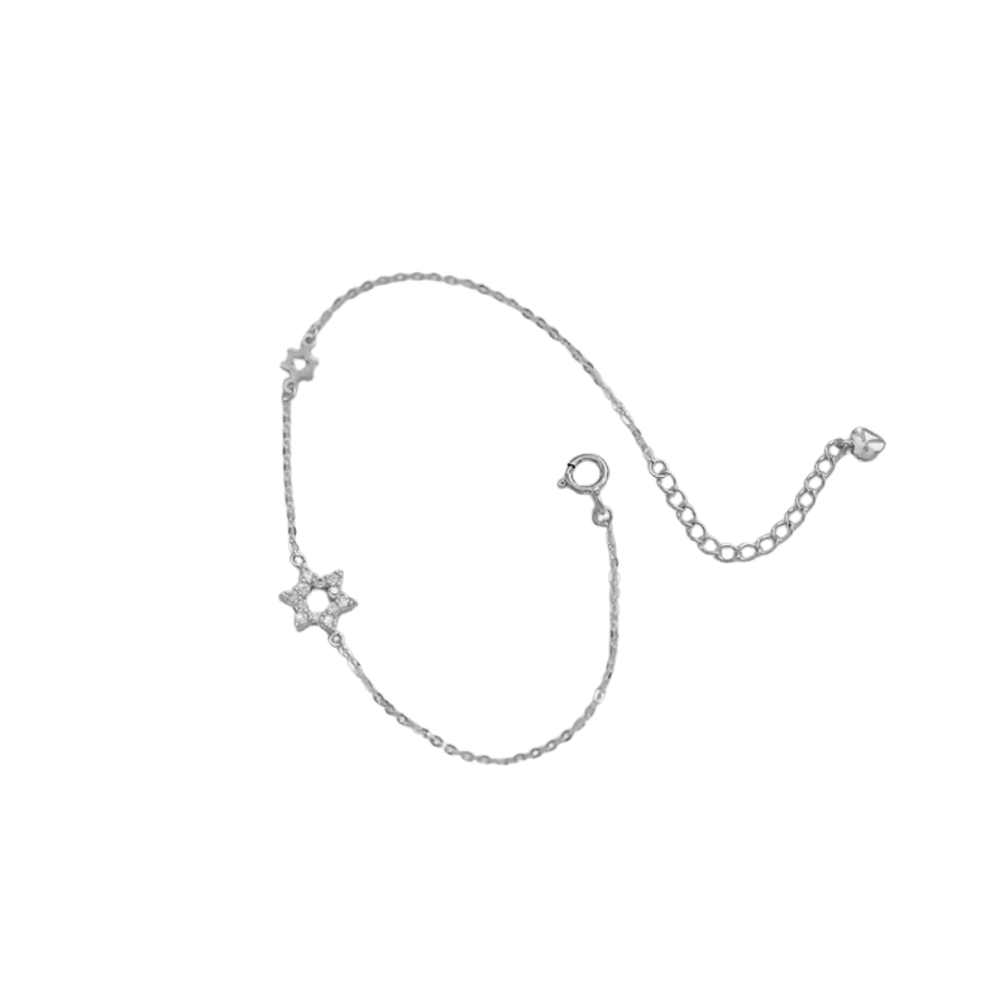 PULSERA DE PLATA ESTRELLA DE DAVID