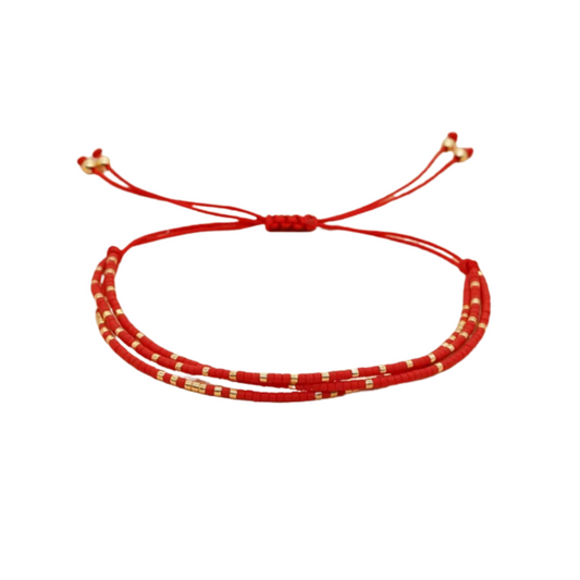 PULSERA MIYUKI ROJA TRIPLE