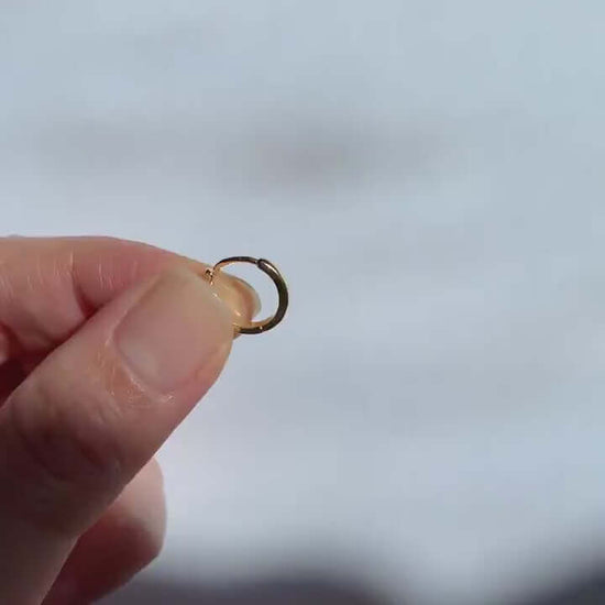 AROS ARGOLLAS DE PLATA BAÑADAS EN ORO CLASICAS (9 MM).