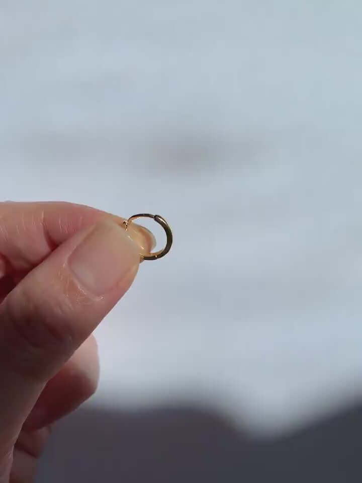 AROS ARGOLLAS DE PLATA BAÑADAS EN ORO CLASICAS (9 MM).