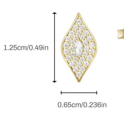 AROS DE PLATA 925 BAÑADOS EN ORO OJO TURCO BRILLANTE.